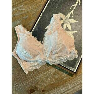 NWT Women’s‎ Plus Pink Lace Bralette 3X Padded Lingerie Bra Sleepwear